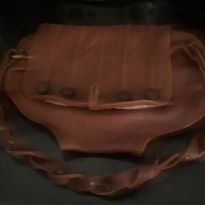 Dark Brown Solid handbag